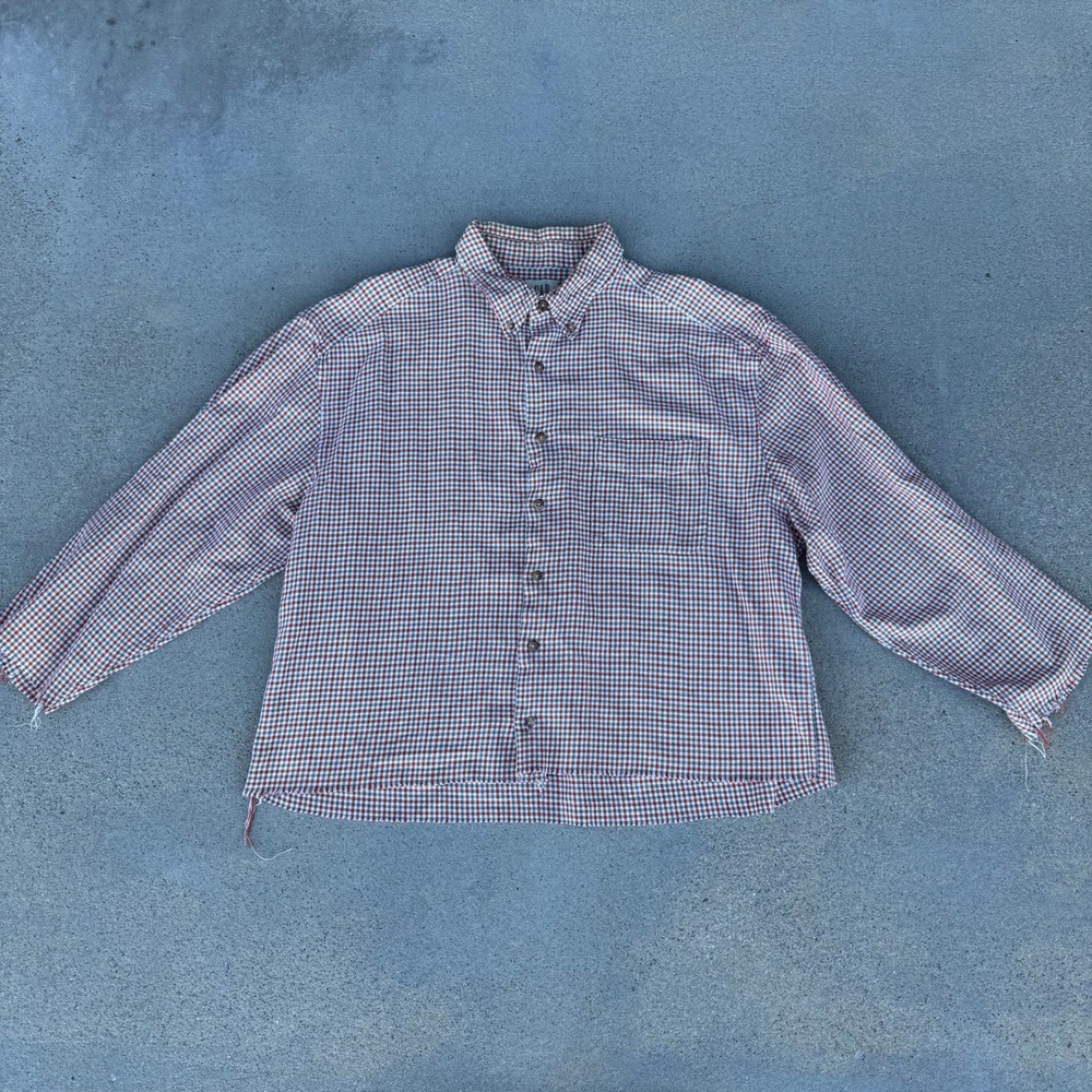GAP Plaid Button Down Shirt Men's XL Red Green White Long Sleeve‎ Casual
